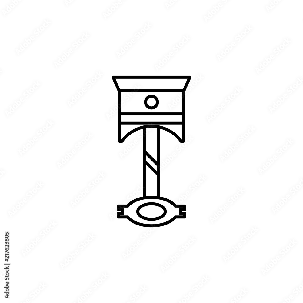 Poster piston icon. element of motor sport icon for mobile concept and web apps. thin line piston icon can 