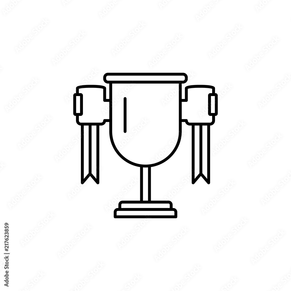 Poster trophy icon. element of motor sport icon for mobile concept and web apps. thin line trophy icon can 