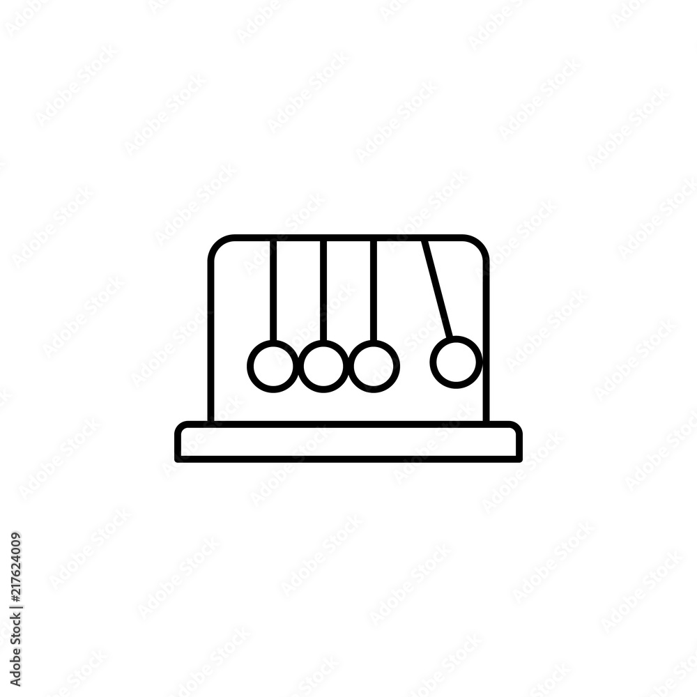 Poster newton cradle icon. element of time value icon for mobile concept and web apps. thin line newton cra