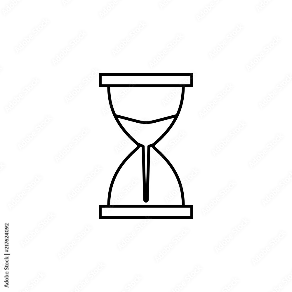 Poster hourglass icon. element of time value icon for mobile concept and web apps. thin line hourglass icon