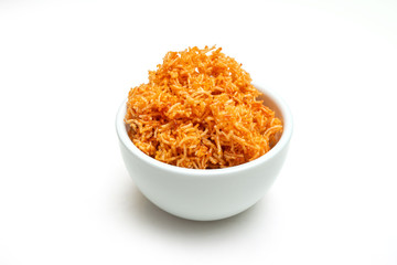 popular snack in Thailand - noodle with syrup, sweet and sour