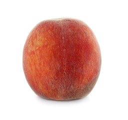 Fresh sweet peach on white background