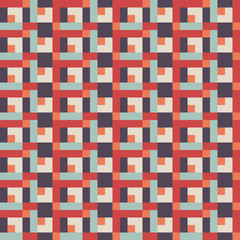 Abstract geometric shape retro vintage seamless pattern background