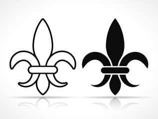 Vector royal french lily icons