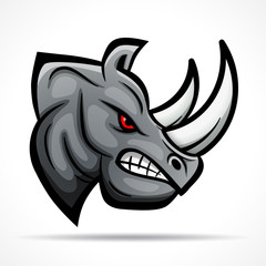 Vector rhino head mascot concept © Francois Poirier