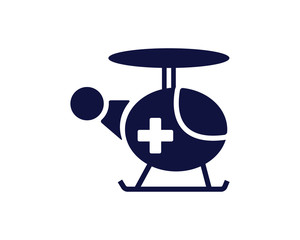helicopter icon design round illustration,glyph style design, designed for web and app
