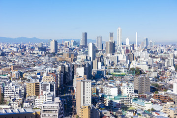 高層ビルから望む東京都市景観
