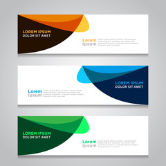 Vector abstract design banner web template.