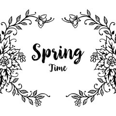 Hello Spring Floral Card for Holidays Decoration vector illustration