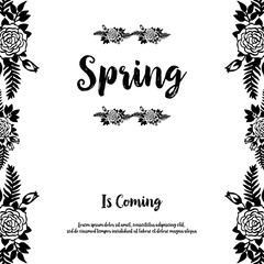 Spring is coming card hand draw vector illustration