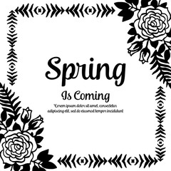Spring is coming card hand draw vector illustration