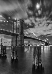 Pont de Brooklyn et nuages, étude 2