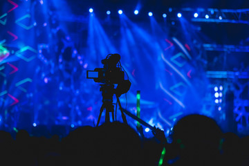 Cameraman shooting video production camera videographer