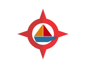 cruise navy marine sail sailor ship boat vessel compass icon