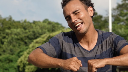 Colombian Male Laughing