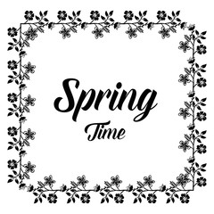 Spring time flower design card vector illustration