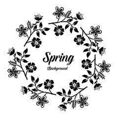 Spring background flower decoration card vector illustration