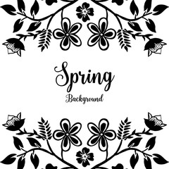 Spring background flower decoration card vector illustration