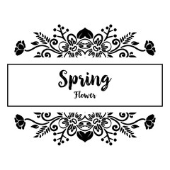 Spring flower frame for greeting card vector illustration