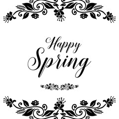 Fototapeta na wymiar Greeting card spring flower frame design vector illustration