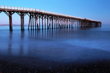 San Simeon pier, in San Simeon State Park near Hearst Castle, central coast of California, USA