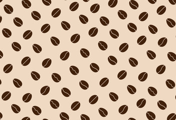 vector coffee beans pattern  background