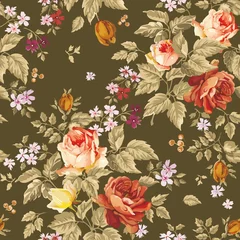 Fotobehang Elegance Colorful texture for decorating pattern. Seamless background with of flowers. Floral vector illustration. © Aleksey Vl. B.