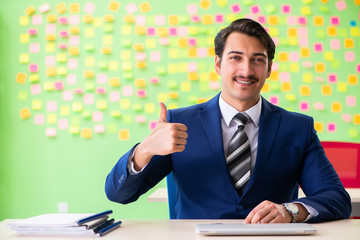 Businessman with many conflicting priorities   