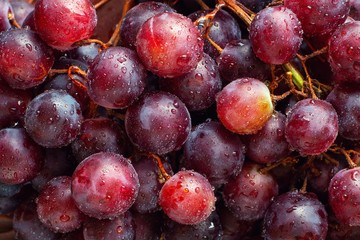 Background of freshly picked grapes