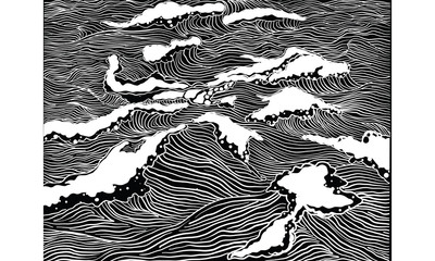 sea wave pattern vector