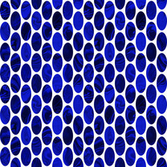 Abstract seamless mosaic pattern with blue drops. Fantasy design for wallpapers or fabric.