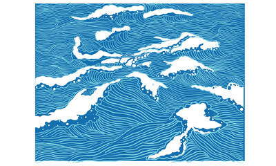 sea wave pattern vector