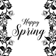 Card for spring season with flower frame design vector illustration