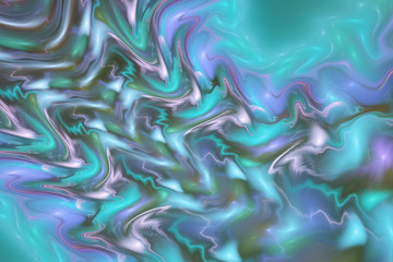 Abstract colorful wavy texture. Fantasy fractal background. Digital art. 3D rendering.