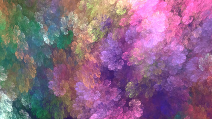 Abstract painted texture. Chaotic colorful strokes. Fractal background. Fantasy digital art. 3D rendering.