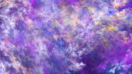 Fototapeta na wymiar Abstract painted texture. Chaotic violet and yellow strokes. Fractal background. Fantasy digital art. 3D rendering.