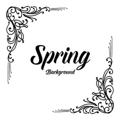 Greeting card for spring flower background vector illustration