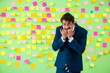 Businessman with many business priorities