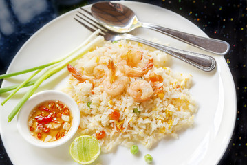 Fried Rice with Shrimp delicious Thai food