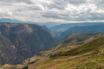 Sonche canyon near the city of Chachapoyas Peru