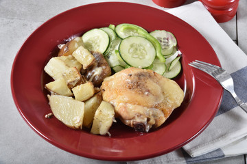 Healthy chicken dinner