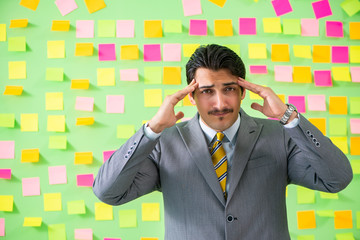 Businessman with many business priorities