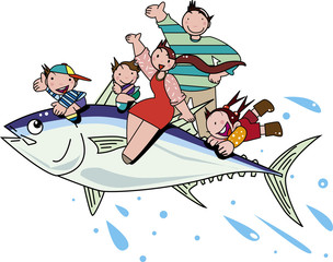 マグロが大好きな家族