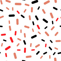 Light Red vector seamless texture with colored lines.