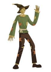 happy cute scarecrow man