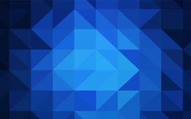 Dark BLUE vector polygon abstract layout.