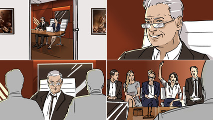 Storyboard about job interview