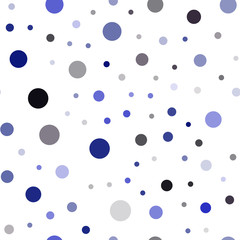 Dark BLUE vector seamless background with bubbles.