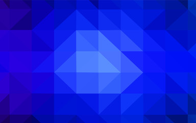 Dark BLUE vector polygon abstract background.
