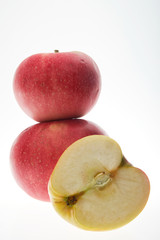 ripe red apples harvest autumn natural product vegetables